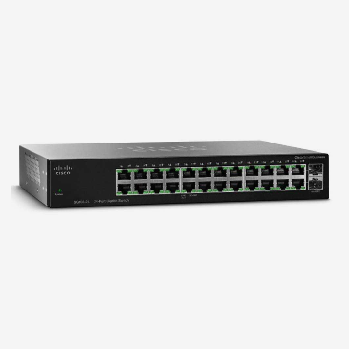 Cisco SG112 24-Port Gigabit Compact Switch - 2 SFP Ports - (SG112-24 ...